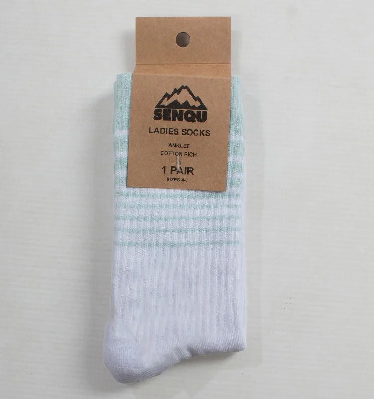 1PACK OMBRE RIB SOCKS  – BLUE / WHITE