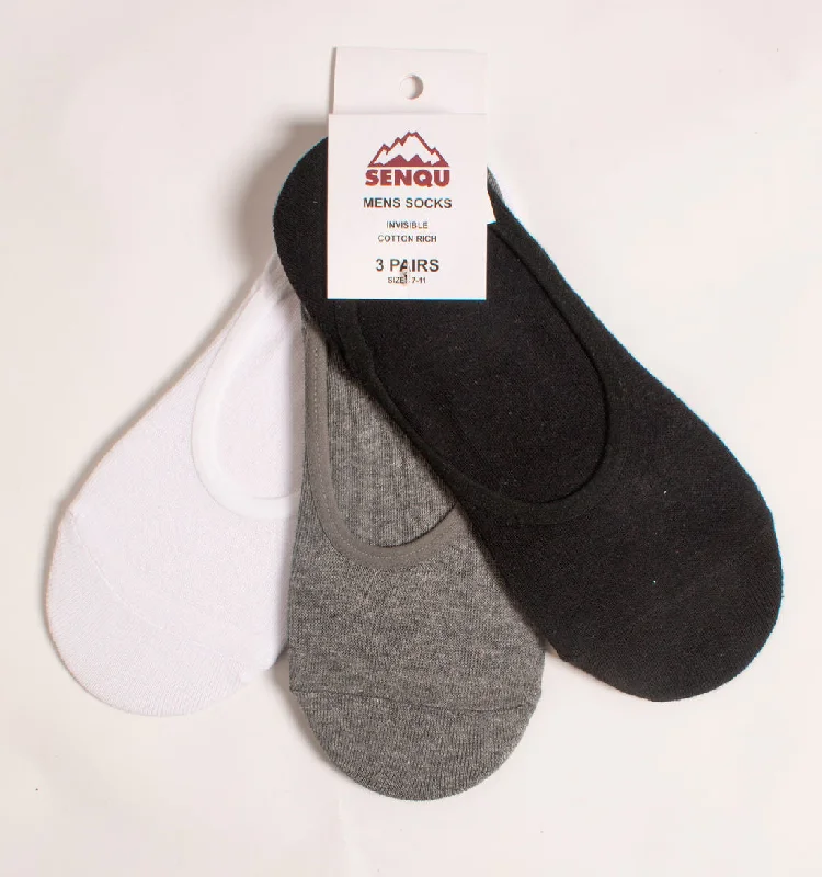 3PACK SECRET SOCKS -MULTI