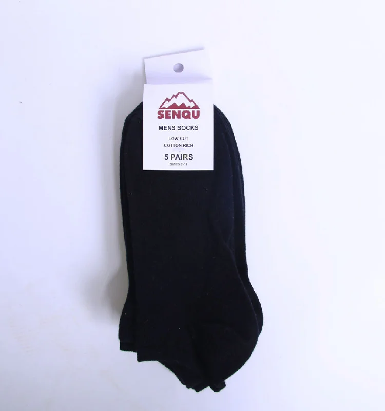 5 PACK SOCKS - BLACK