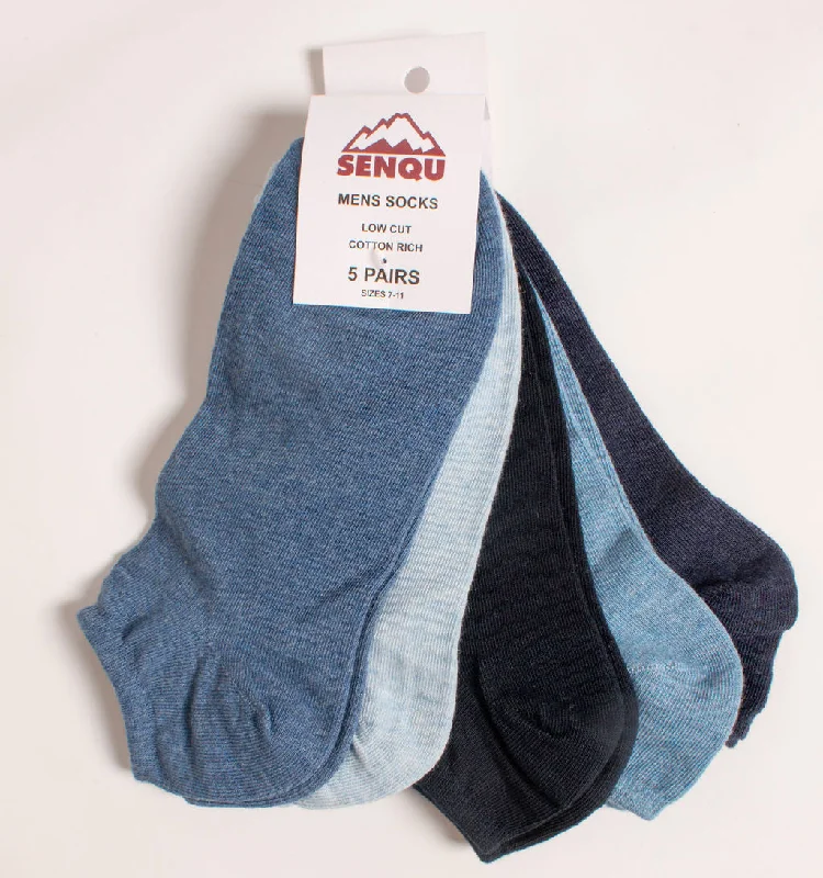 5 PACK SOCKS - BLUE