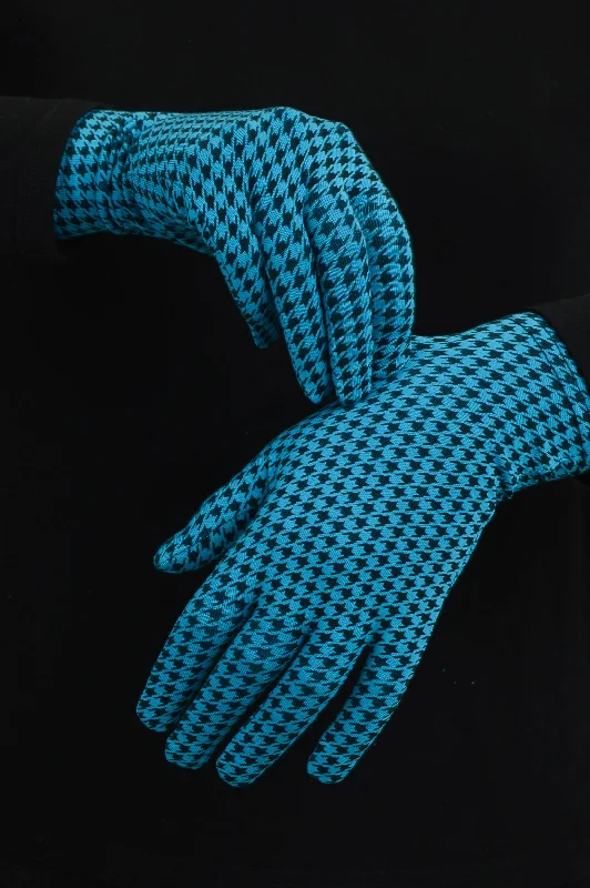 Bamboo Gloves, Icicle Houndstooth