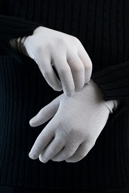 Bamboo Gloves, Light Grey