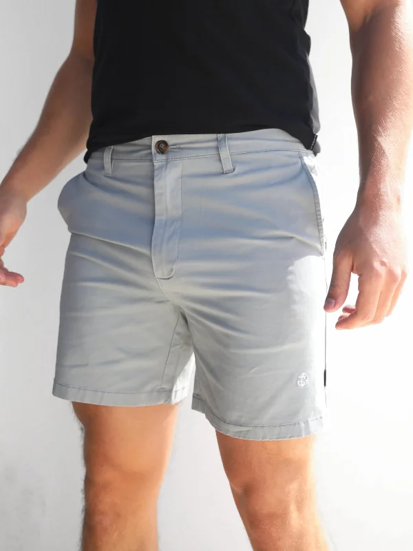 Men's Pants with Stretchable Fabric for FlexibilityStretch Chino Shorts - Grey