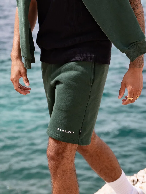 Men's Chino Shorts for Warm WeatherRiviera Initial Jogger Shorts - Dark Green