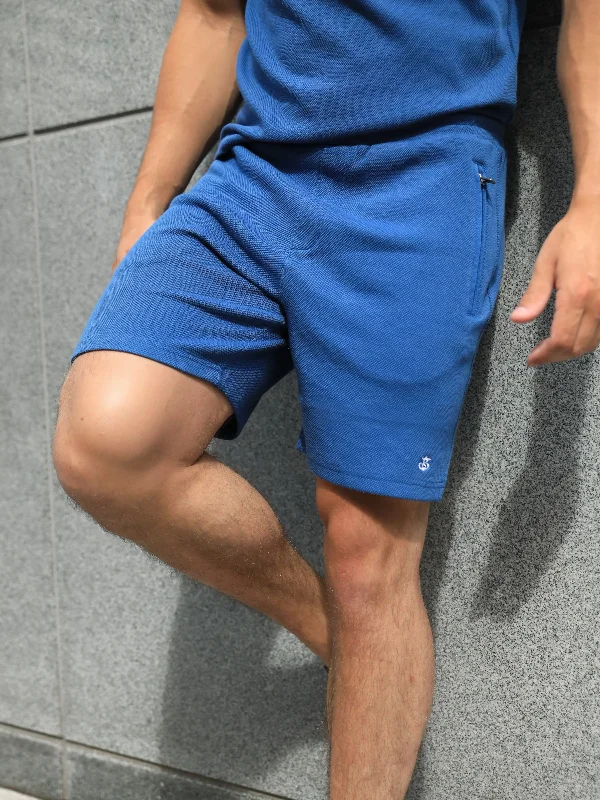 Men's Party Pants for a Fun Night OutToulon Textured Shorts - Blue