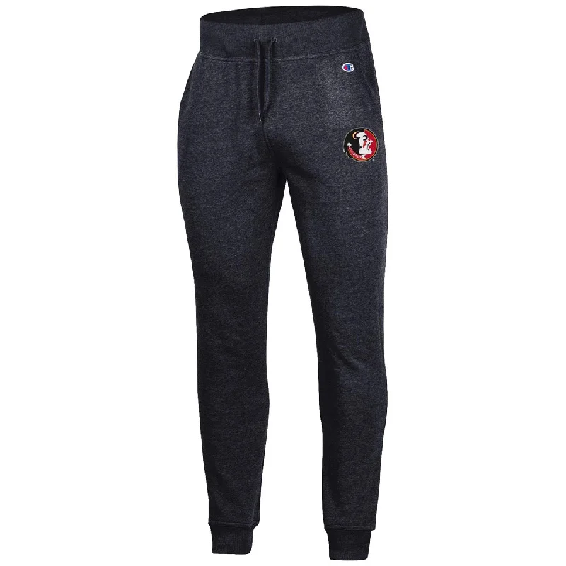 Men's Pants with Adjustable CuffsChampion Men's Vault Seminole Logo Tri-blend Jogger - Black