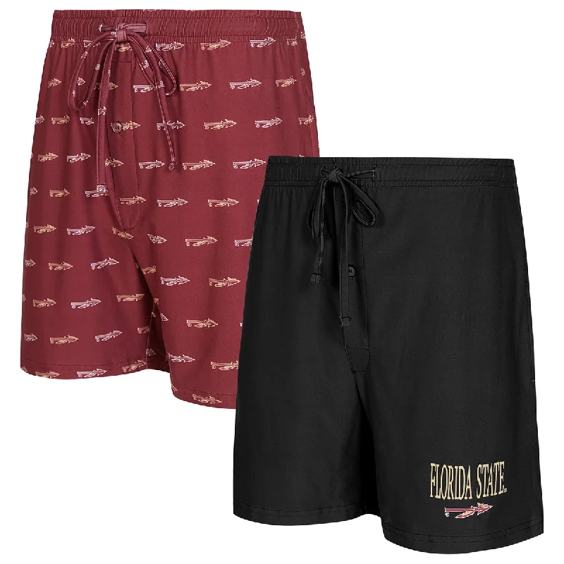 Men's Pants with Ripped and Distressed DetailsConcept Sports Men's Florida State 2pk Boxer Short Set - Garnet/Black