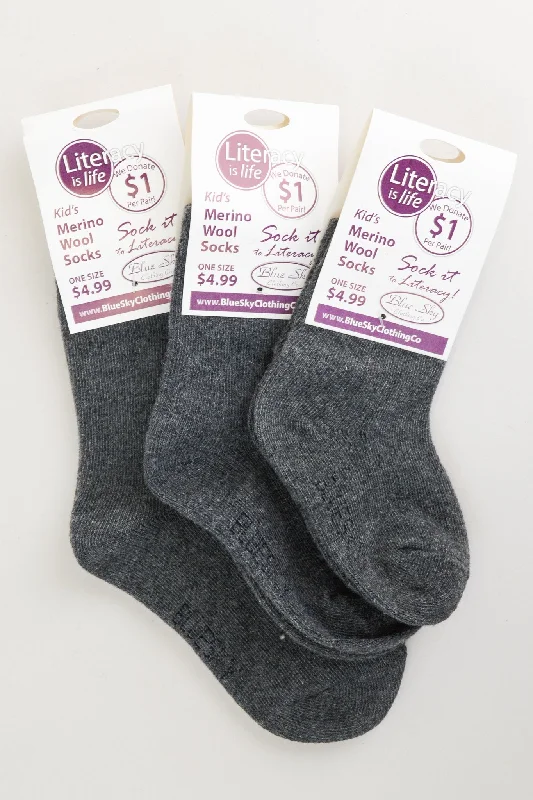 Little Ones' Merino Wool Socks for Literacy