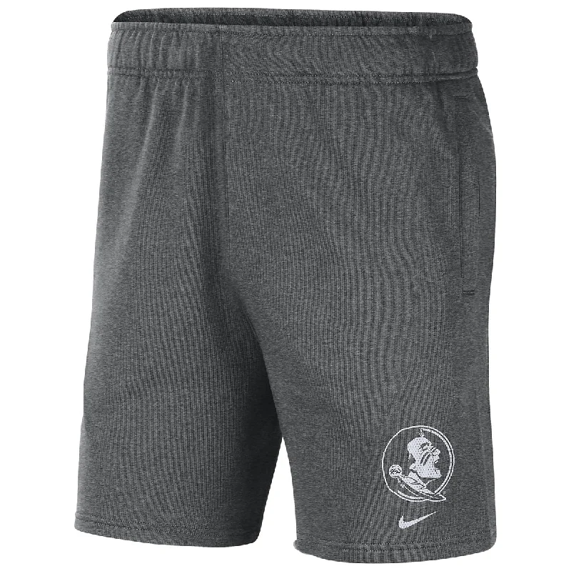 Men's Pants with Button-Down PocketsNike Men's Seminole Logo NSW Fleece Short - Grey