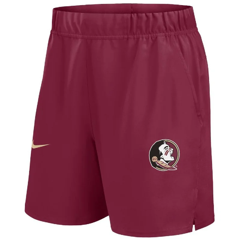 Men's Pants with Embroidered DesignsNike Men's Seminole Logo Woven Victory Short - Garnet