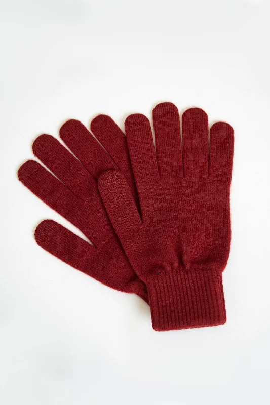 Wembley Gloves, Red, Wool