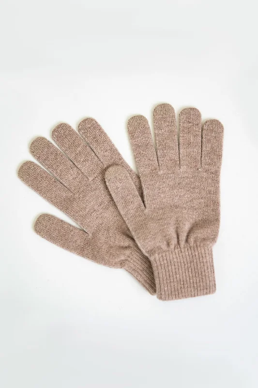 Wembley Gloves, Taupe, Wool