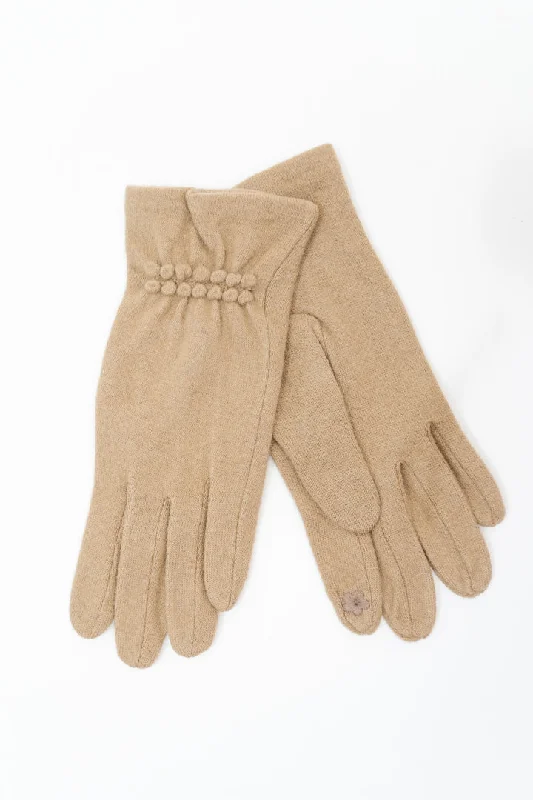 Wool Gloves, Coffee (Style 2)