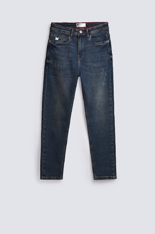 Fashion-Forward Men's JeansSTRETCH TAPERED FIT DENIM