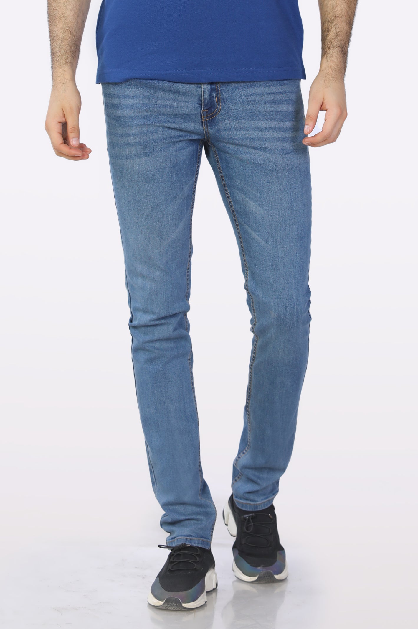 Men's Jeans with Stretch FabricLight Blue Slim Fit Jeans