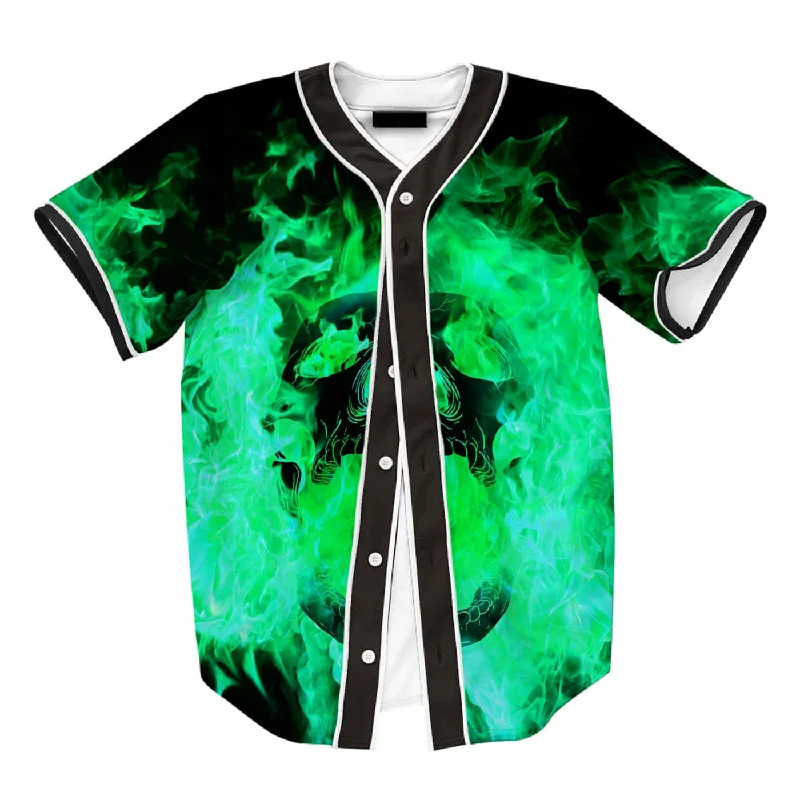 Men's Shirts with Bow TiesBurning Skull Jersey