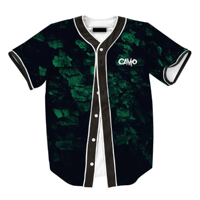 Men's Shirts with Embellished HemlinesCamo Jersey