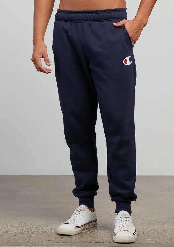 Men's Pants with Water-Resistant FabricChampion C Logo Cuff Pant Mens Navy <br> AY76N NVY