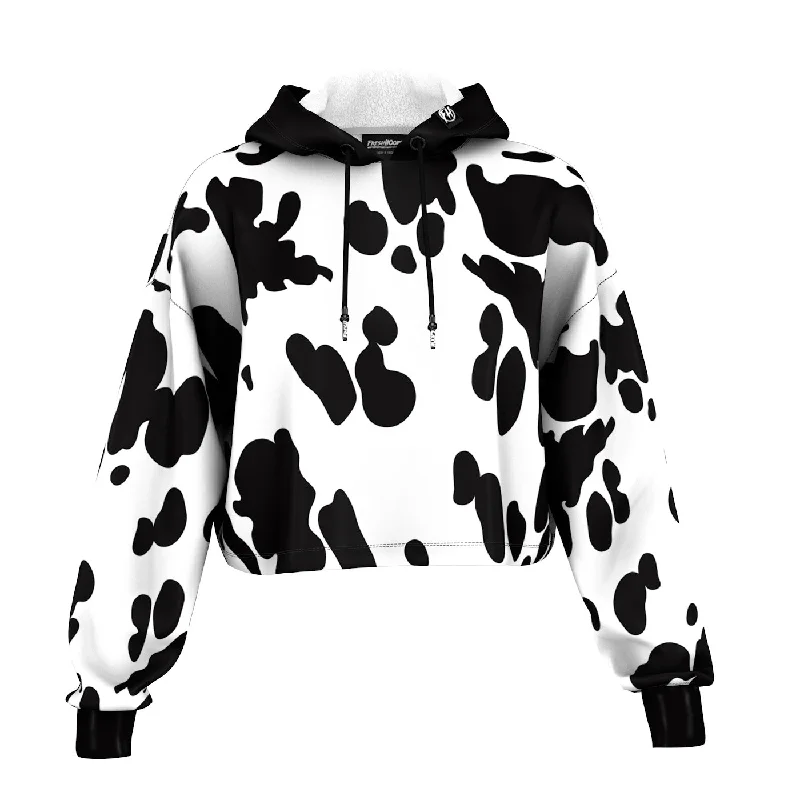 Men's Hoodies for StreetwearCow Cropped Hoodie