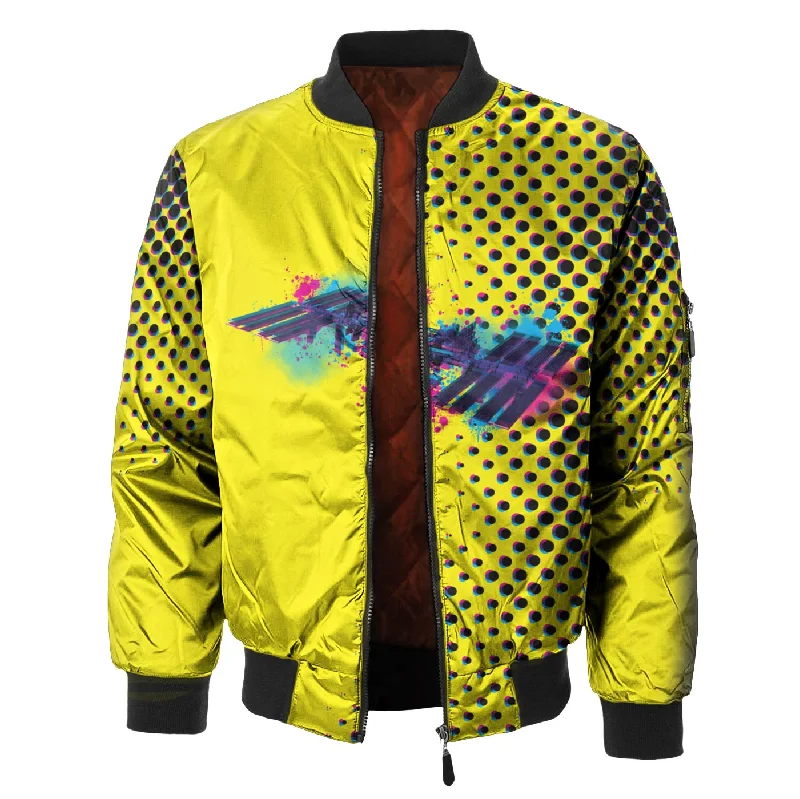 Men's Coats with Inner PocketsDazed In Space Bomber Jacket