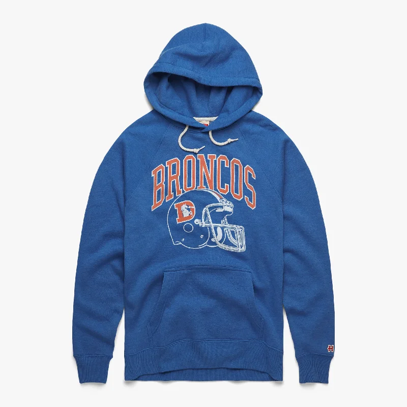 Classic Men's Cotton HoodiesDenver Broncos Helmet Retro Hoodie