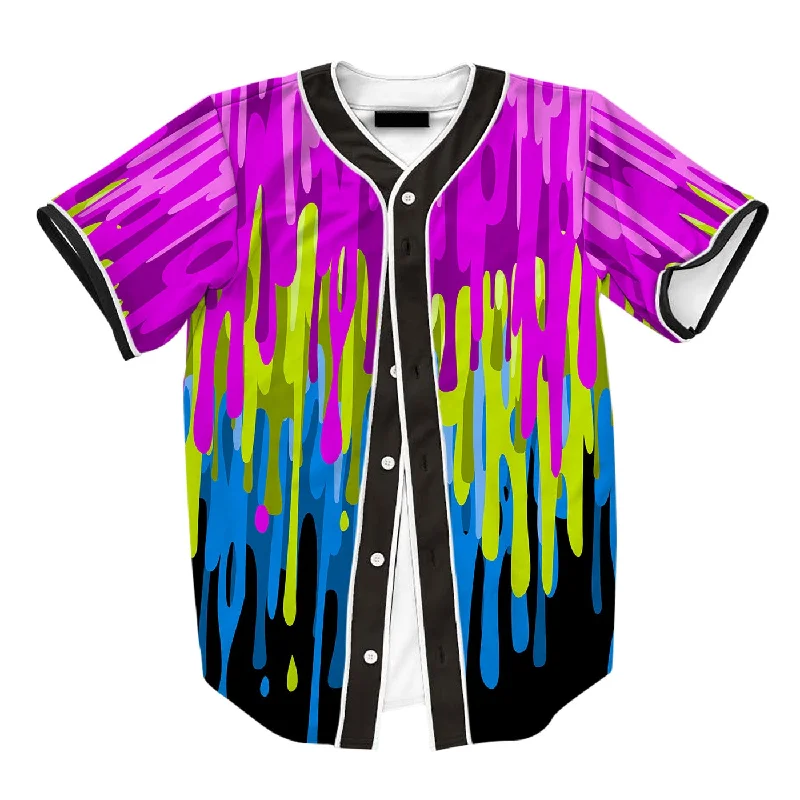 Men's Shirts with Embroidered DesignsDripping Paint Jersey