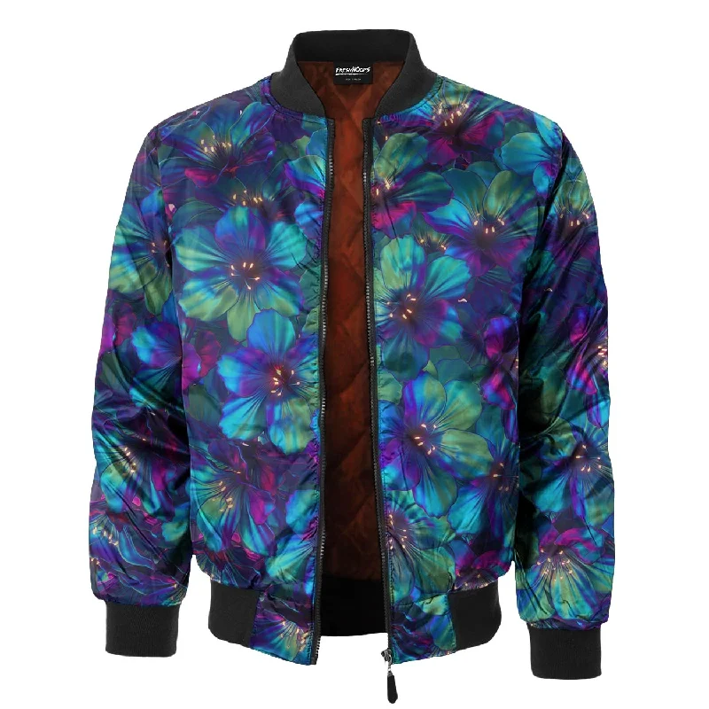 Men's Coats with Military InfluenceFlower Bomber Jacket