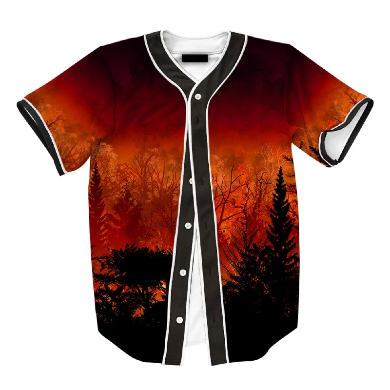 Comfortable Men's Polo ShirtsForest In Flames Jersey