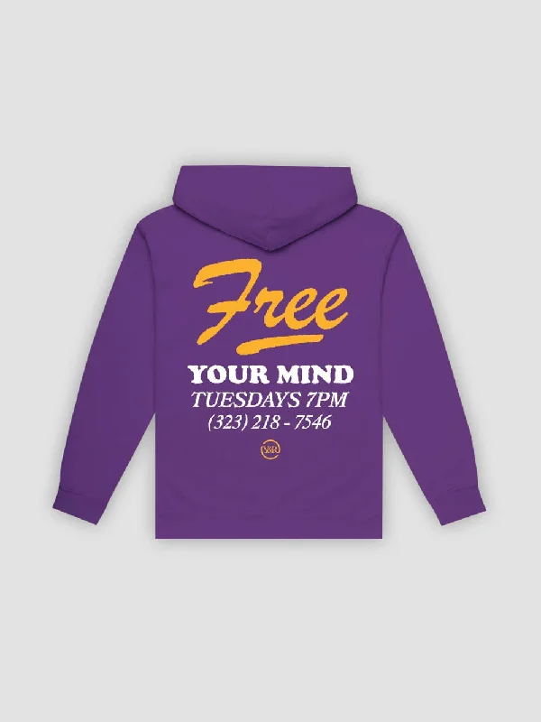 Men's Hoodies with ThumbholesFree Your Mind Hoodie - Purple