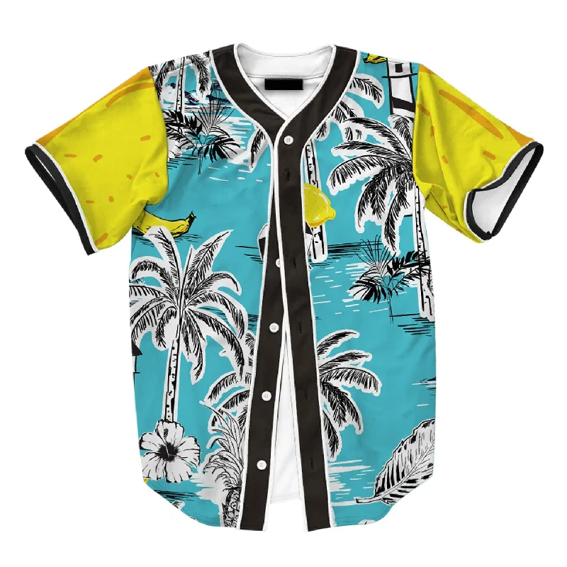 Men's Shirts with Single-Breasted DesignsHawaiian Moe Jersey