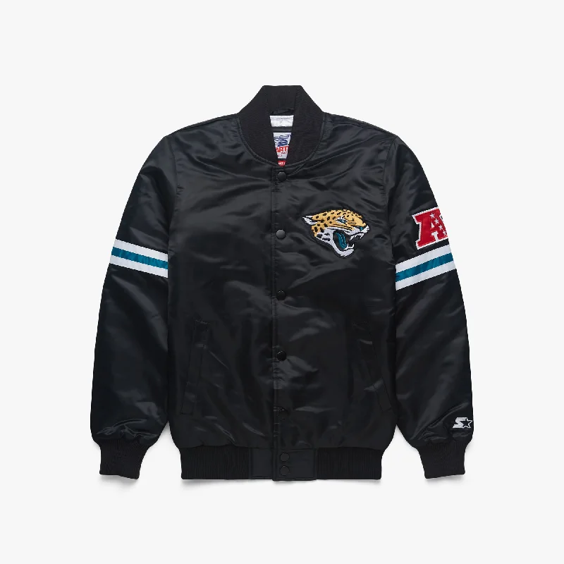 Weather-Resistant Men's CoatsHOMAGE X Starter Jaguars Satin Jacket