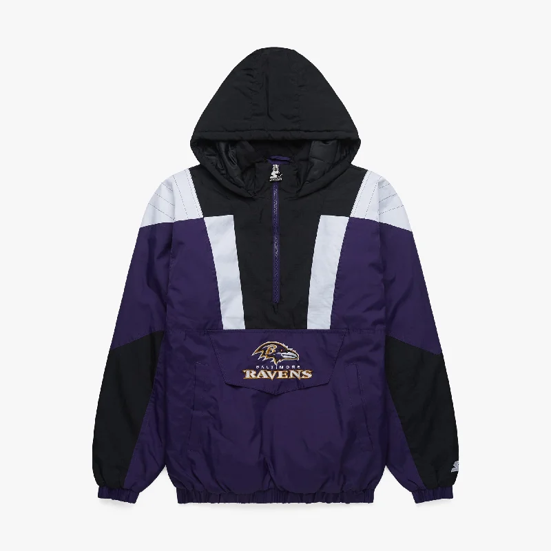 Men's Coats for Cold WeatherHOMAGE X Starter Ravens Pullover Jacket