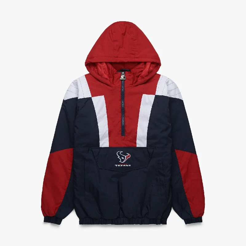 Men's Coats with Vintage StyleHOMAGE X Starter Texans Pullover Jacket