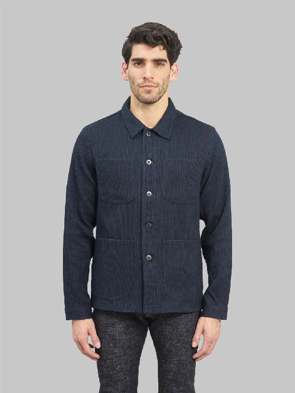 Men's Coats for Skinny MenJapan Blue Indigo Sashiko Coverall