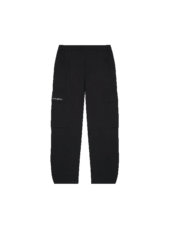 Men's Pants with Moisture-Wicking PropertiesMens Cotton Linen Cargo Pants—black