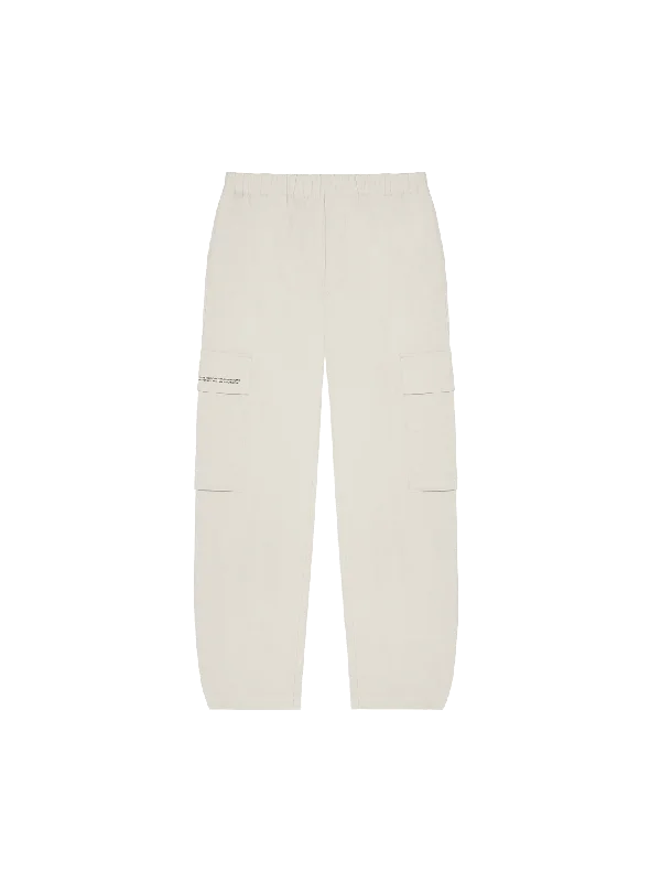 Men's Pants with Belt LoopsMens Organic Cotton Linen Cargo Pants—limestone