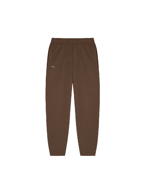 Warm Men's Fleece-Lined PantsMens DNA Barrel-Leg Track Pants—cacoa brown