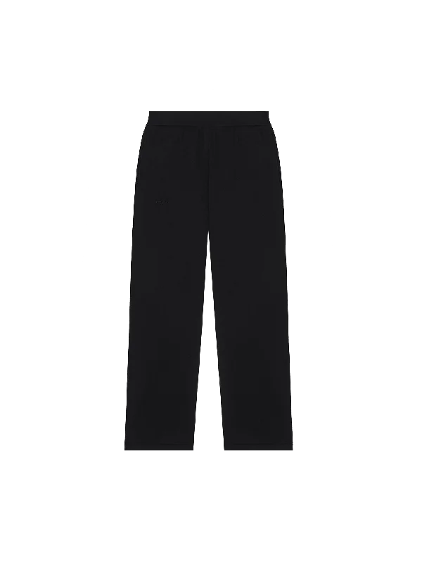 Men's Pants with Turn-Up CuffsMens DNA Knitted Straight Leg Track Pants—black