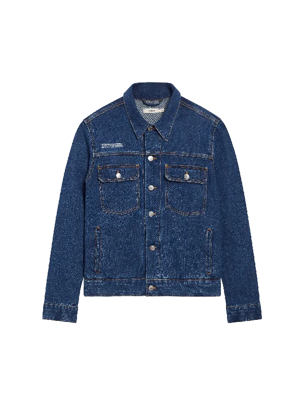 Unique Men's Flight JacketsMens Nettle Denim Jacket—mid wash