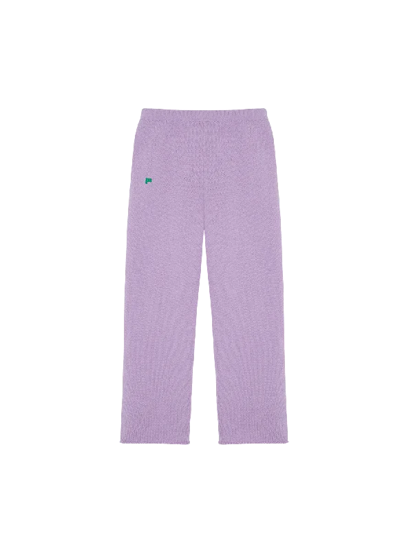 Men's Pants with SuspendersMens Recycled Cashmere Loose Track Pants—orchid purple