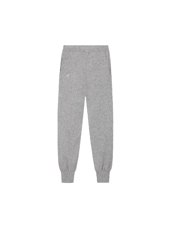 Men's Pants with Stain-Resistant TreatmentMens Recycled Cashmere Track Pants—pale grey melange