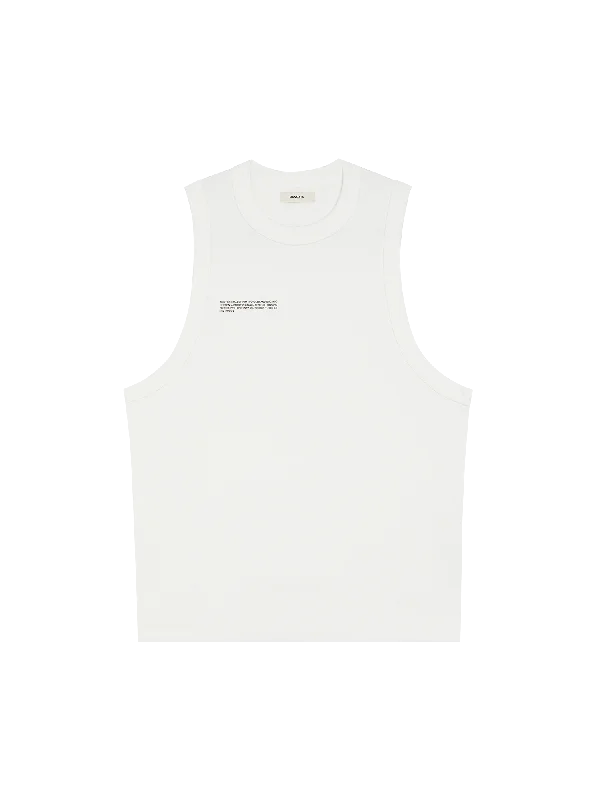 Designer Men's OvercoatsMen's Cotton Tank Top—off-white