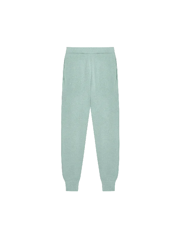 Versatile Men's ShortsMens Regenerative Merino Wool Track Pants—eucalyptus blue