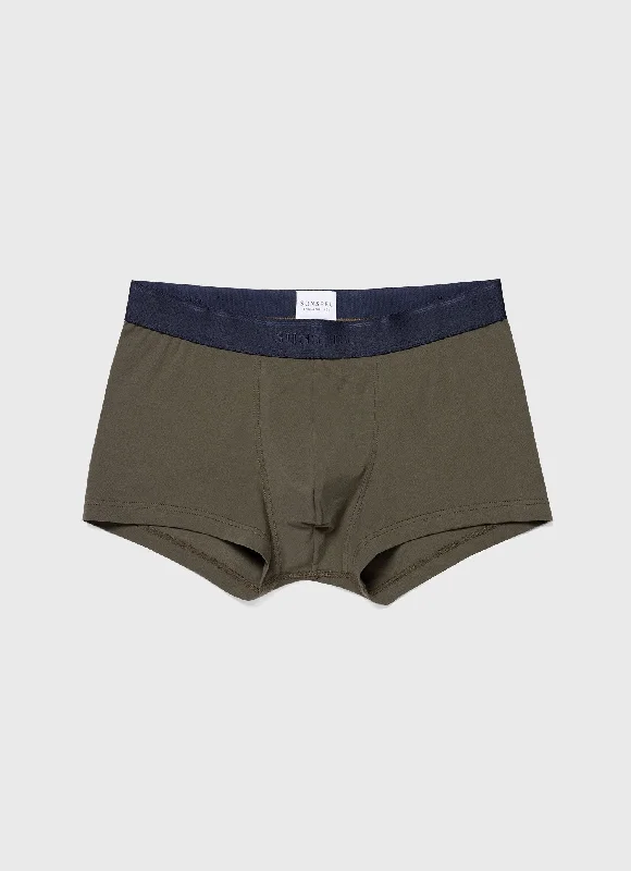 Men's Stretch Cotton Trunks in Khaki