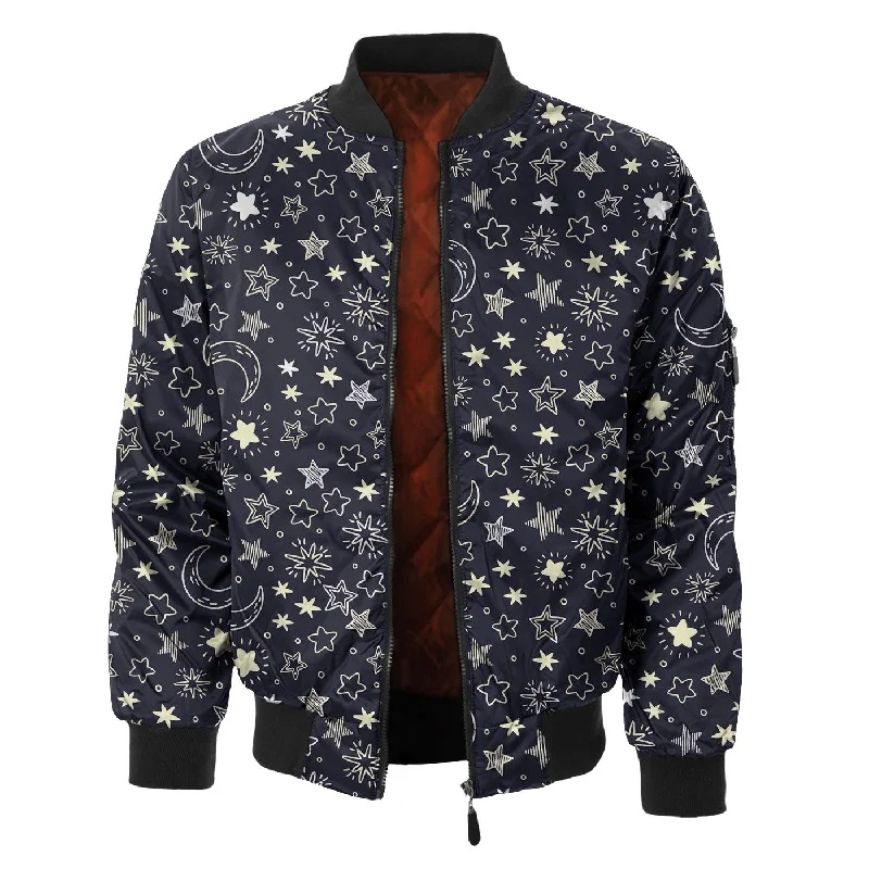 Men's Coats with Stretch FabricMini Star Bomber Jacket