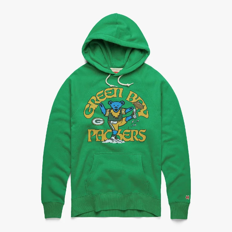 Men's Hoodies with Hidden PocketsNFL x Grateful Dead x Packers Hoodie