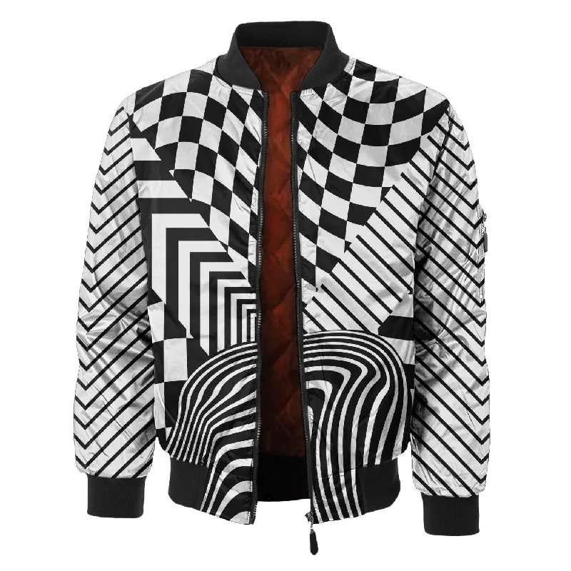 Stylish Men's Biker JacketsStripes Bomber Jacket