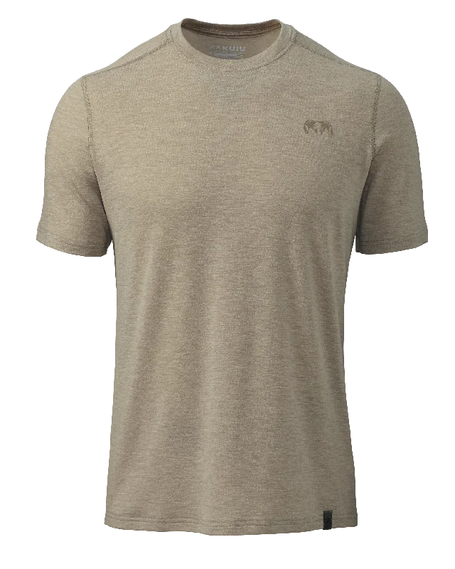 Men's Shirts with Logo EmbossmentsULTRA Merino 120 LT SS Crew-T | Bone