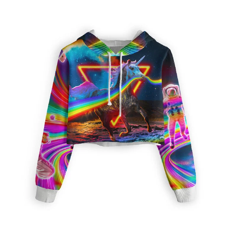 Men's Hoodies with Relaxed FitsUnicorn Cropped Hoodie