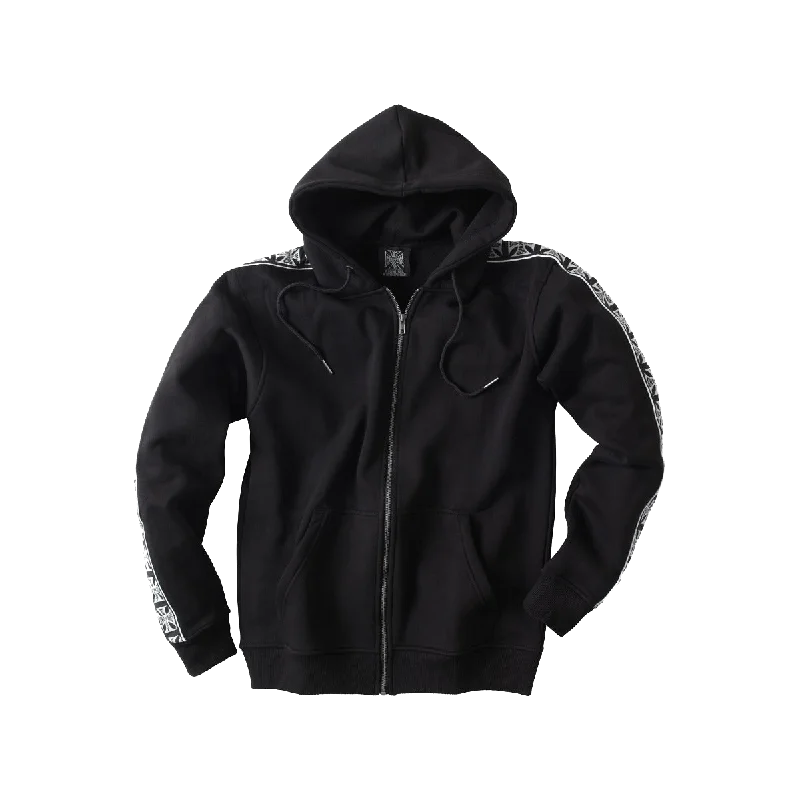 Functional Men's Workout HoodiesWCC TAPED ZIP HOOD - BLACK